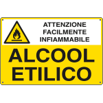 [E2780] E2780 - Cartello sostanze pericolose ALCOOL ETILICO EN ISO 7010