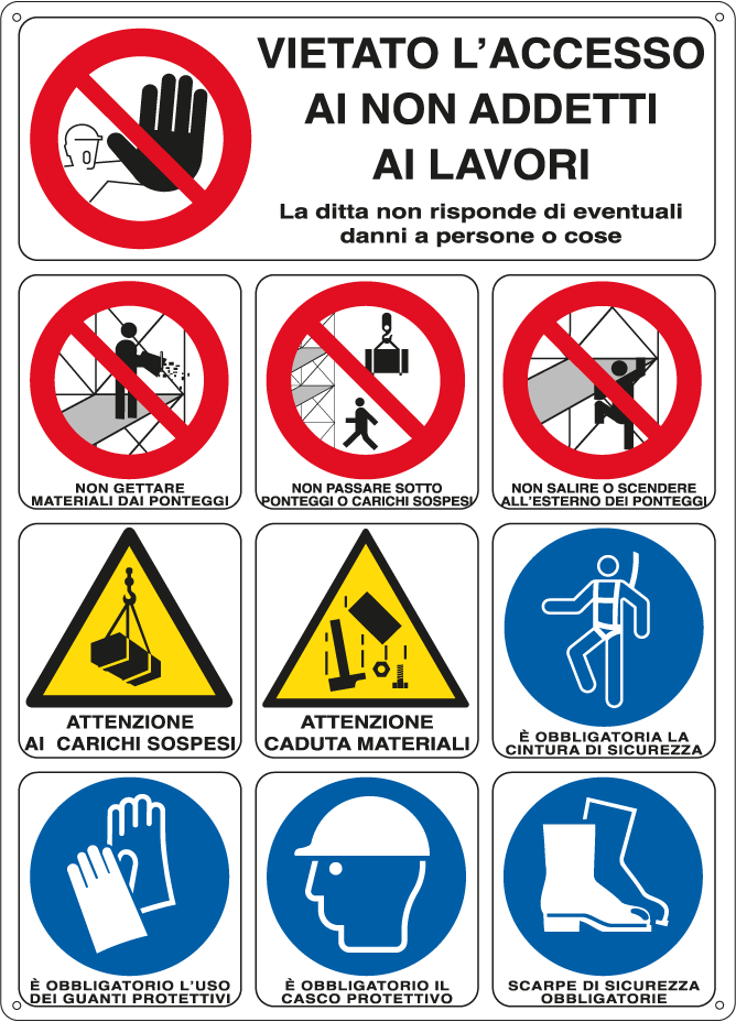 [E28002] E28002 - Cartello Vietato l'accesso ai non addetti ai lavori EN ISO 7010