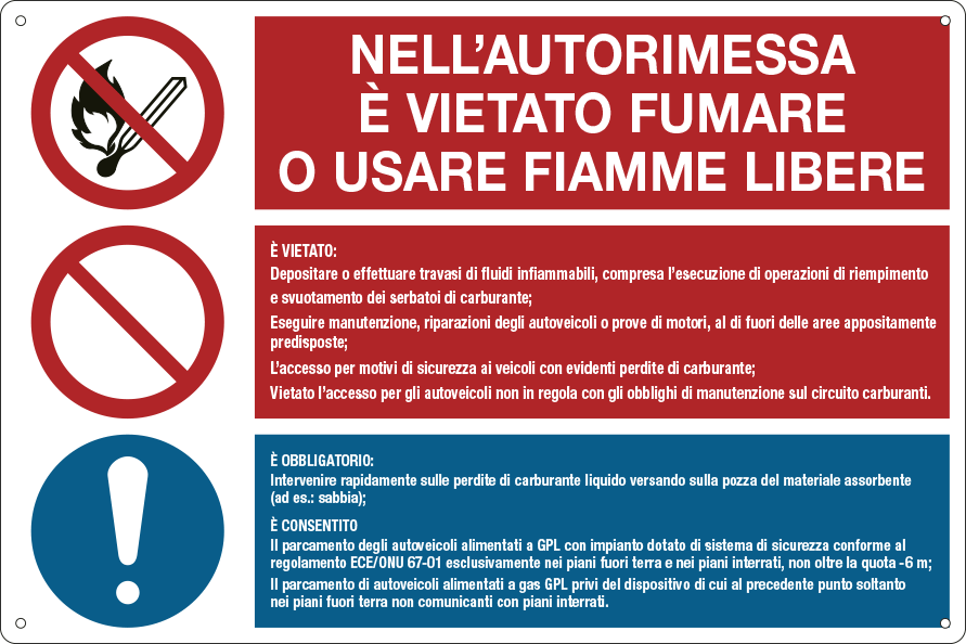 [E35692] E35692 - Cartello multisimbolo VIETATO FUMARE O USARE FIAMME....EN ISO 7010
