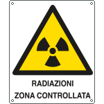 [E410601K] E410601K - Cartello pericolo radiazioni zona controllata EN ISO 7010