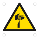 [E49603N] E49603N - Cartello alluminio pericolo oggetto affilato EN ISO 7010