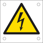 [E49607J] E49607J - Cartello alluminio pericolo elettricita' EN ISO 7010