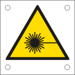 [E49610N] E49610N - Cartello alluminio pericolo raggio laser EN ISO 7010