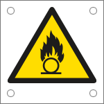 [E49618N] E49618N - Cartello alluminio pericolo di sostanze comburenti EN ISO 7010