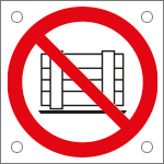 [E49735M] E49735M - Cartello bordo macchina vietato depositare materiali....EN ISO 7010