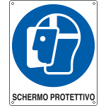 [E615801K] E615801K - Cartello obbligo schermo protettivo EN ISO 7010