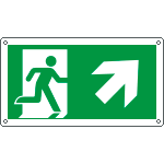 [E715106X] E715106X - Cartello uscita di emergenza freccia in alto a destra EN ISO 7010