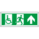[E720503W] E720503W - Cartello uscita di emergenza disabili freccia avanti EN ISO 7010