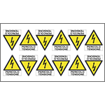 [E91655B] E91655B - foglio n.12 etic.aut."PERICOLO TENSIONE"