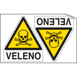 [E9561A] E9561A - Foglio 2 etichette Pericolo Sostanze Velenose EN ISO 7010