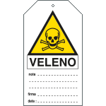 [E9812] E9812 - Cartellino plastica pericolo veleno...EN ISO 7010