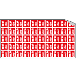 [E9M1507] E9M1507 - Foglio n.50 etichette adesive simbolo ESTINTORE