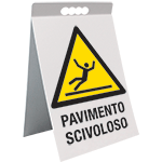 [ECAP1759X] ECAP1759X - Cavalletto PVC pavimento scivoloso con simbologia EN ISO 7010