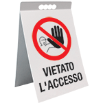 [ECAP1807X] ECAP1807X - cavalletto PVC vietato l'accesso