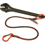 [EDS311] EDS311 - cordino elastico porta attrezzi 96-123 cm nero/arancio 2 moschettoni