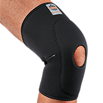 [EDS615M] EDS615M - ginocchiera neoprene perforato 615 e maglia spandex col.NERO tg.M